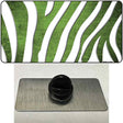 Lime Green White Zebra Oil Rubbed Novelty Metal Hat Pin