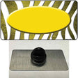 Yellow White Zebra Oval Oil Rubbed Novelty Metal Hat Pin