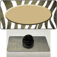 Gold White Zebra Oval Oil Rubbed Novelty Metal Hat Pin