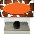 Orange White Oval Giraffe Oil Rubbed Novelty Metal Hat Pin