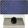 Blue White Quatrefoil Oil Rubbed Novelty Metal Hat Pin