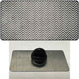Tan White Small Chevron Oil Rubbed Novelty Metal Hat Pin