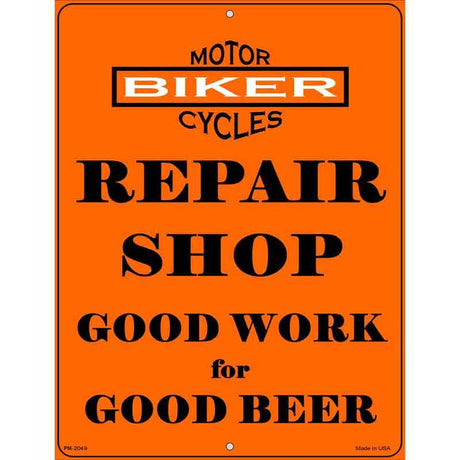 Repair Shop Metal Novelty Parking Sign 4.5" x 6" (PM)