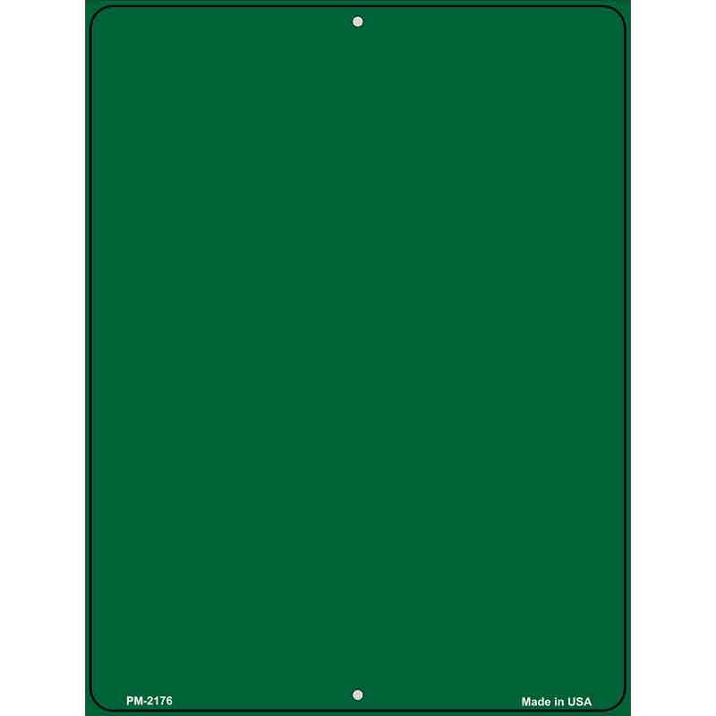 Solid Green Metal Novelty Parking Sign 4.5" x 6" (PM)