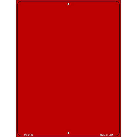 Solid Red Metal Novelty Parking Sign 4.5" x 6" (PM)