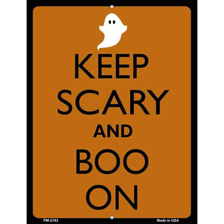 Keep Calm And Boo On Metal Novelty Parking Sign 4.5" x 6" (PM)
