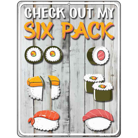 Check Out My Six Pack Metal Novelty Mini Parking Sign PM-4476