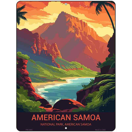 American Samoa Metal Novelty Parking Sign P-4484