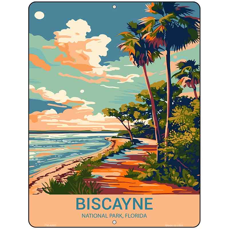 Biscayne Florida Metal Novelty Parking Sign P-4488