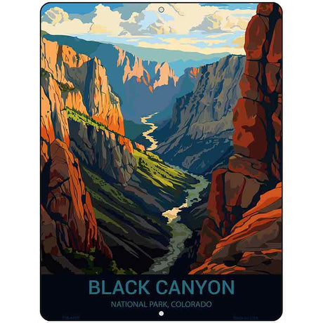 Black Canyon Colorado Metal Novelty Parking Sign P-4489