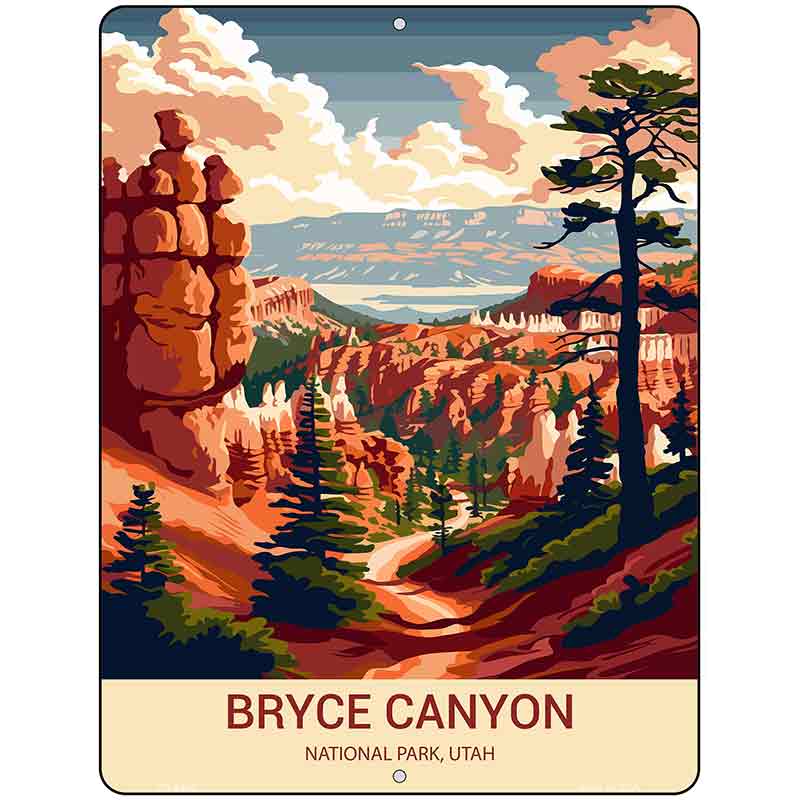 Bryce Canyon Utah Metal Novelty Parking Sign P-4490