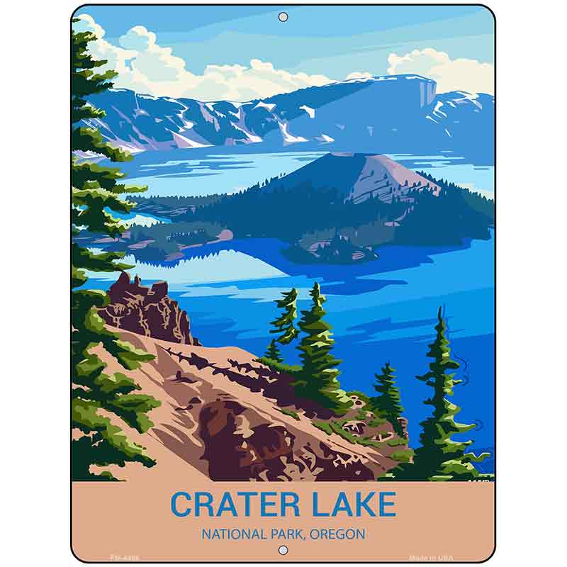 Crater Lake Oregon Metal Novelty Parking Sign P-4496