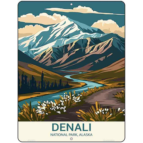 Denali Alaska Metal Novelty Parking Sign P-4499