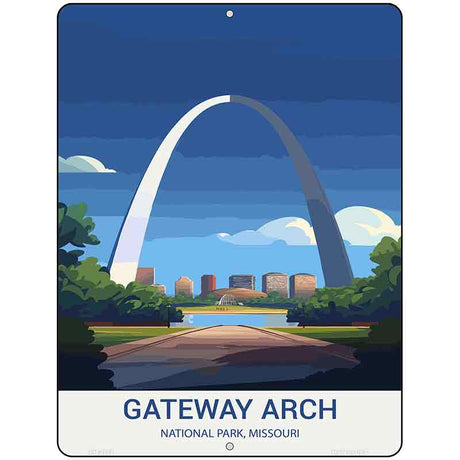 Gateway Arch Missouri Metal Novelty Parking Sign P-4503