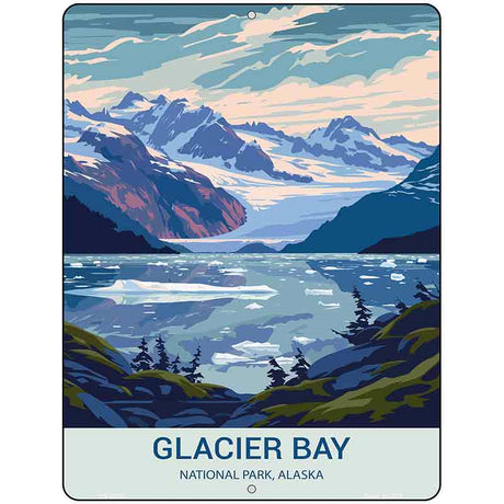 Glacier Bay Alaska Metal Novelty Parking Sign P-4504