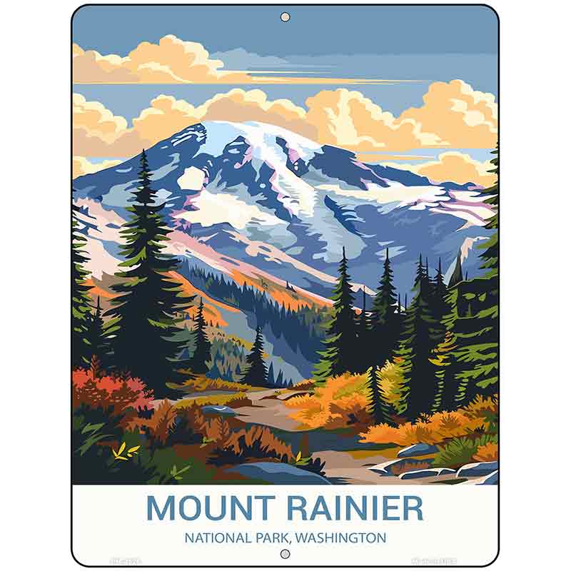 Mount Rainier Washington Metal Novelty Parking Sign P-4526