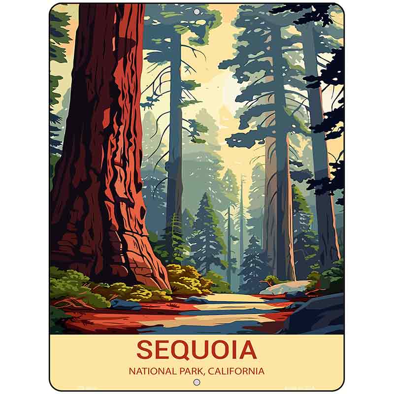 Sequoia California Metal Novelty Parking Sign P-4534