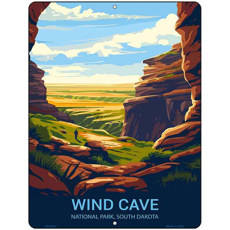 Wind Cave South Dakota Metal Novelty Parking Sign P-4541