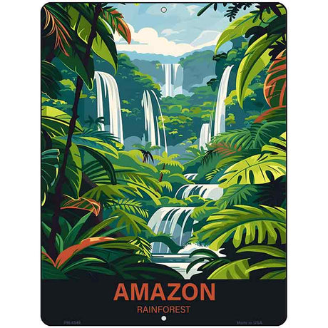 Amazon Rainforest Metal Novelty Parking Sign P-4546