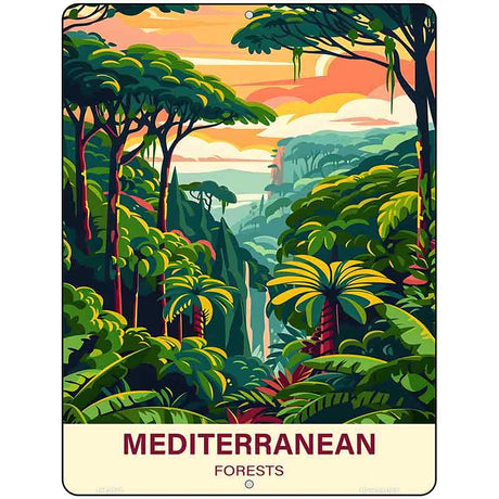 Mediterranean Forests Metal Novelty Parking Sign P-4548