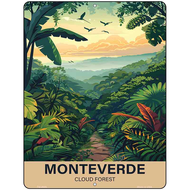 Monteverde Cloud Forest Metal Novelty Parking Sign P-4549
