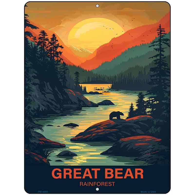 Great Bear Rainforest Metal Novelty Parking Sign P-4555