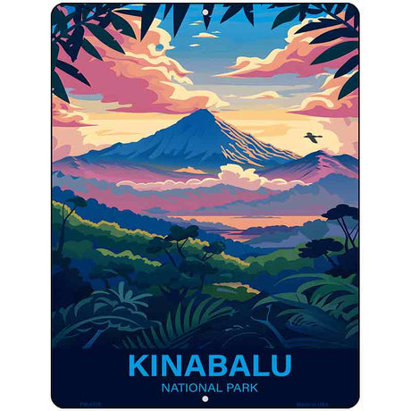Kinabalu National Park Metal Novelty Parking Sign P-4559