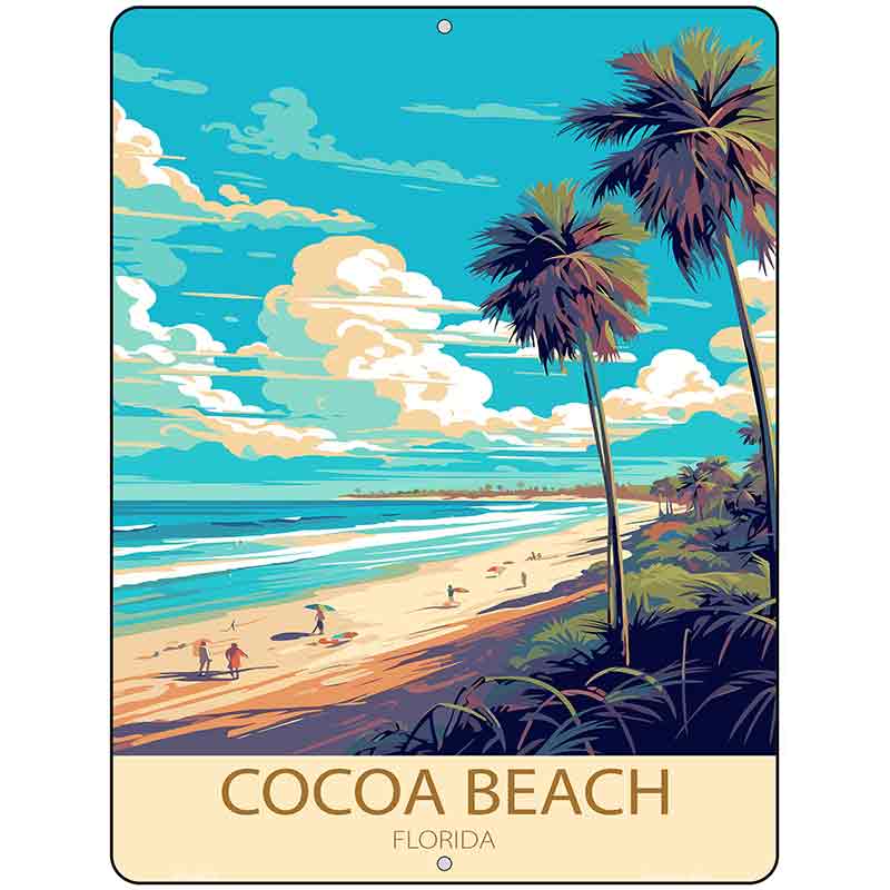 Cocoa Beach Florida Metal Novelty Parking Sign P-4571