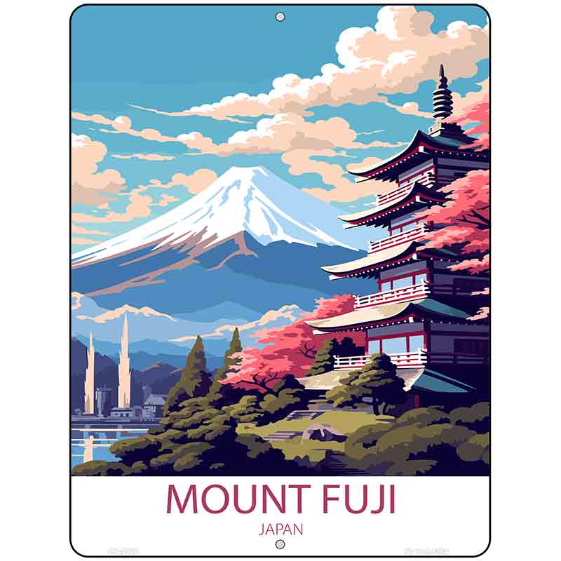 Mount Fuji Japan Metal Novelty Parking Sign P-4586