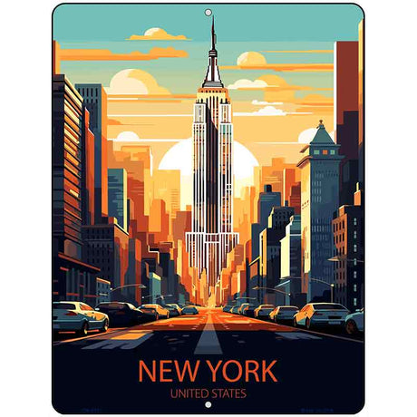 New York United States Metal Novelty Parking Sign P-4587