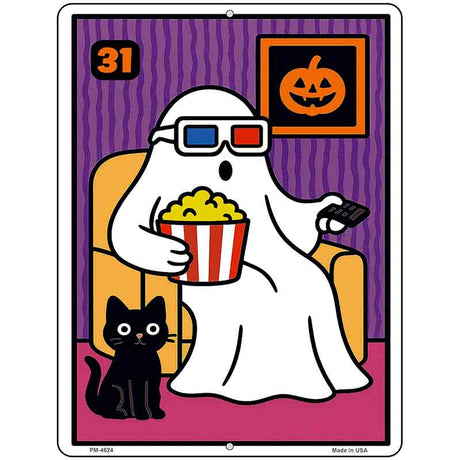 Ghost Watching Movie Metal Novelty Parking Sign P-4624
