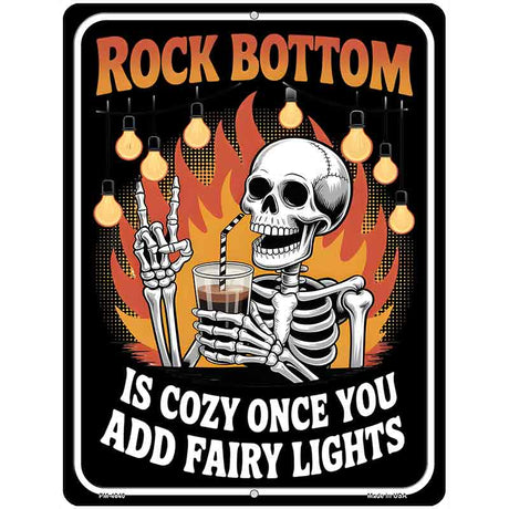 Rock Bottom Metal Novelty Parking Sign P-4640