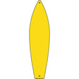 Yellow Solid Dye Sublimation Blank Novelty Metal Surfboard Sign 17" x 4.5" (SB)