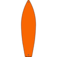 Orange Solid Dye Sublimation Blank Novelty Metal Surfboard Sign 17" x 4.5" (SB)