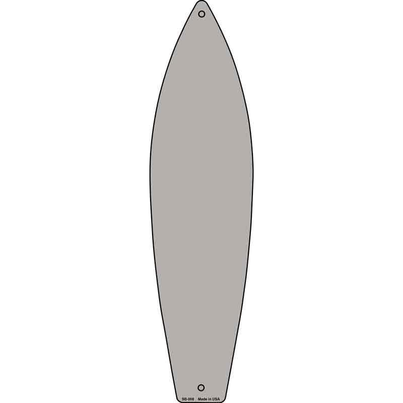 Gray Solid Dye Sublimation Blank Novelty Metal Surfboard Sign 17" x 4.5" (SB)