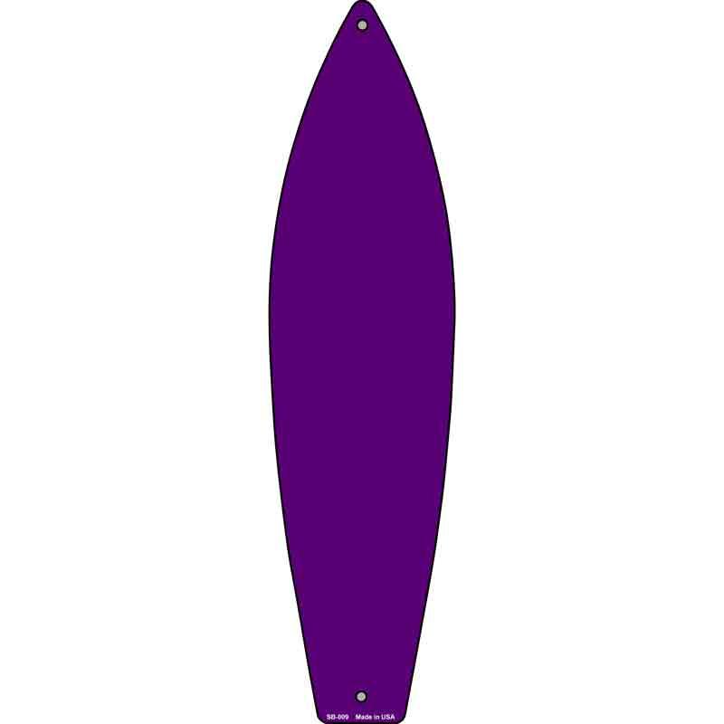 Purple Solid Dye Sublimation Blank Novelty Metal Surfboard Sign 17" x 4.5" (SB)