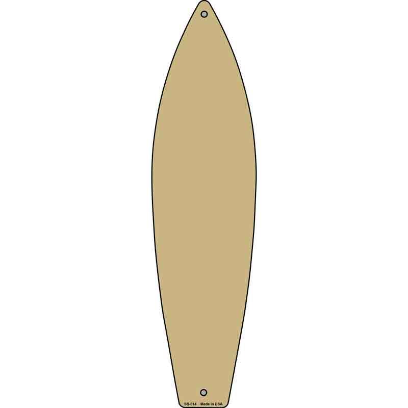 Gold Solid Dye Sublimation Blank Novelty Metal Surfboard Sign 17" x 4.5" (SB)