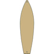 Gold Solid Dye Sublimation Blank Novelty Metal Surfboard Sign 17" x 4.5" (SB)