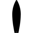 Black Solid Dye Sublimation Blank Novelty Metal Surfboard Sign 17" x 4.5" (SB)
