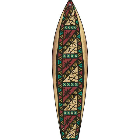 Tribal design Novelty Metal Surfboard Sign 17" x 4.5" (SB)