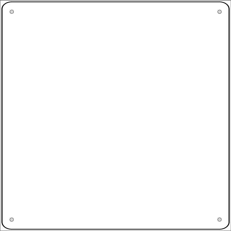 White Dye Sublimation 12 inch Novelty Metal Square Sign SQ-000