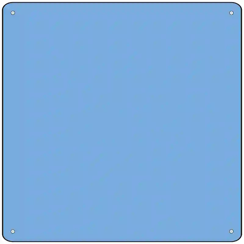 Light Blue Solid Novelty Metal Square Sign 12" (SQ)