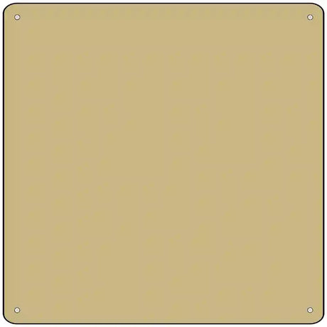 Gold Solid Novelty Metal Square Sign 12" (SQ)