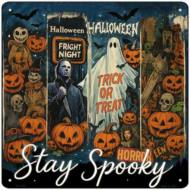 Stay Spooky Novelty Metal Square Sign SQ-1699