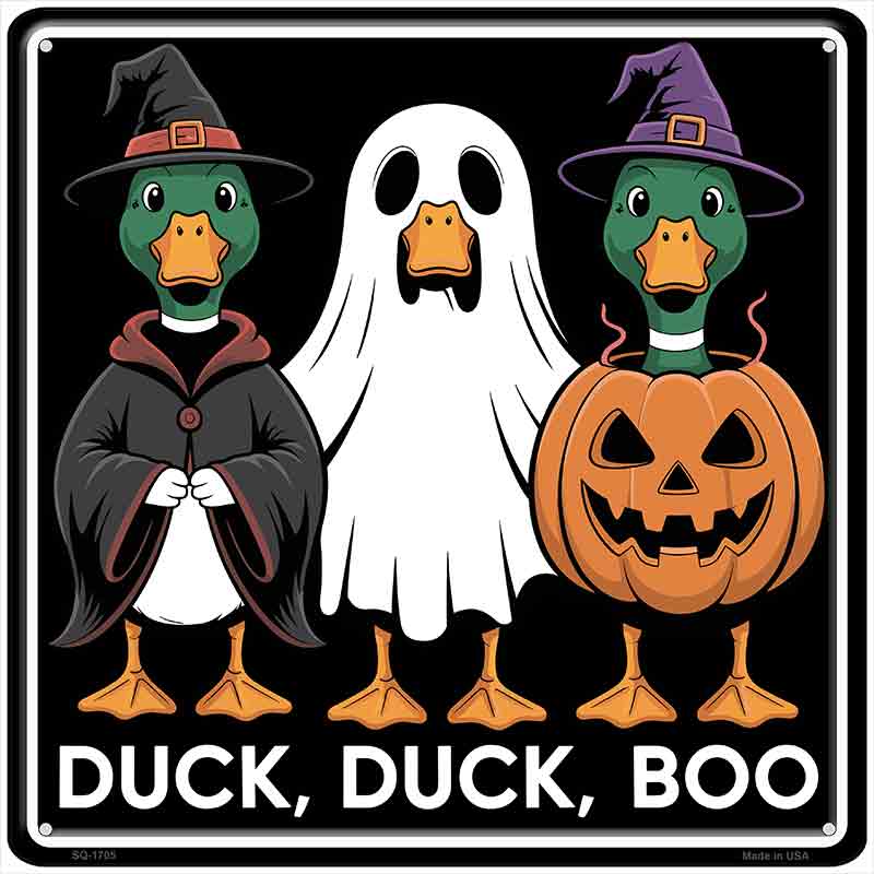 Duck Duck Boo Novelty Metal Square Sign SQ-1705