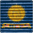 Georgia Flag Corrugated Effect Novelty Square Sign 12" (SQ)