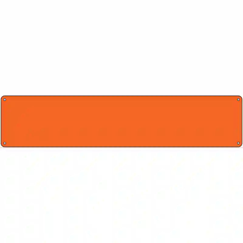 Orange Solid Blank Novelty Metal Street Sign 24" x 5" (ST)