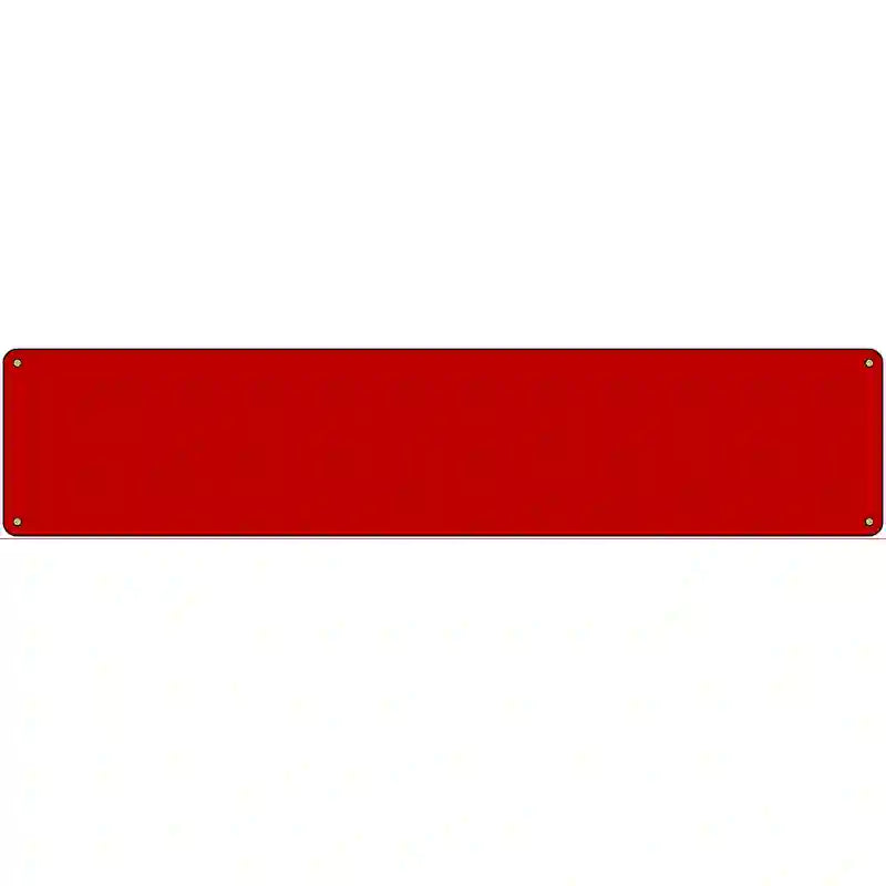 Red Solid Blank Novelty Metal Street Sign 24" x 5" (ST)