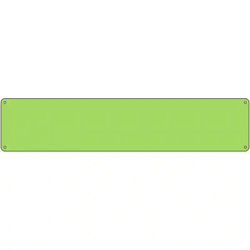 Lime Green Solid Blank Novelty Metal Street Sign 24" x 5" (ST)