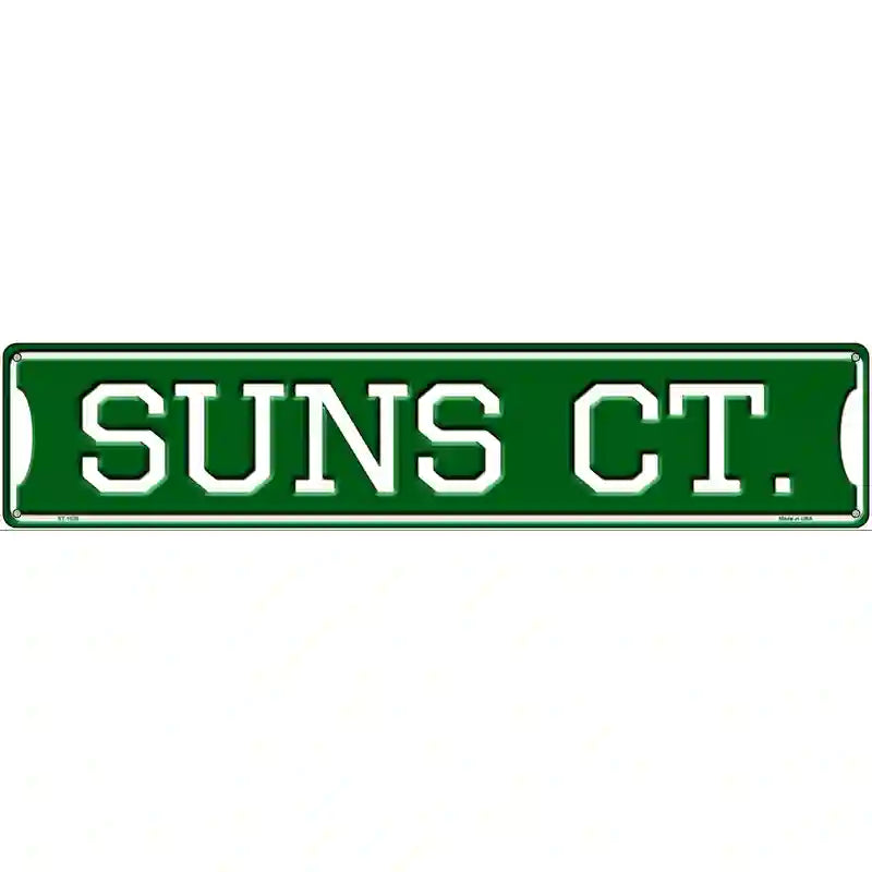 Suns Ct Novelty Metal Street Sign 24" x 5" (ST)